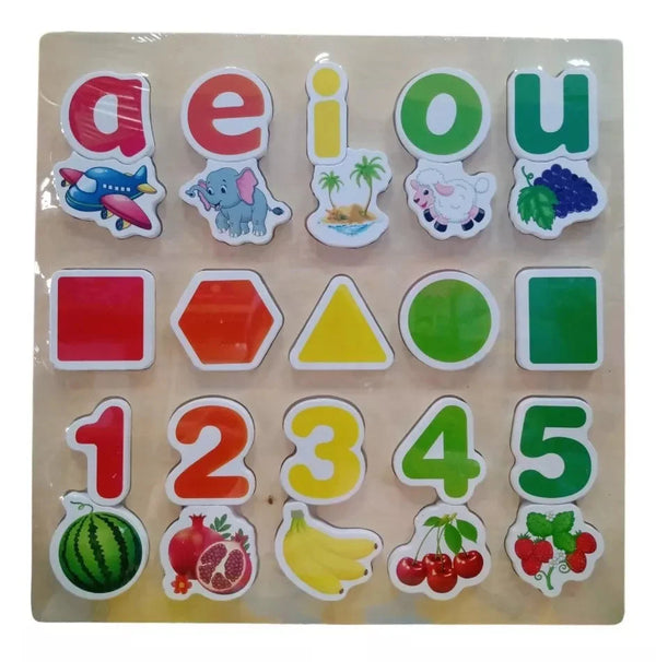 3in1 Wooden Montessori Educational Board & Pen