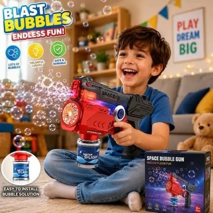 2in1 Space Colorful Bubble & Water Shooting Gun