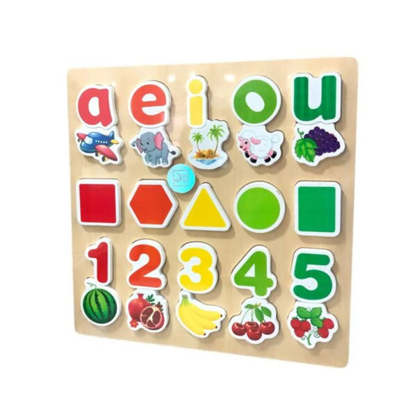 3in1 Wooden Montessori Educational Board & Pen