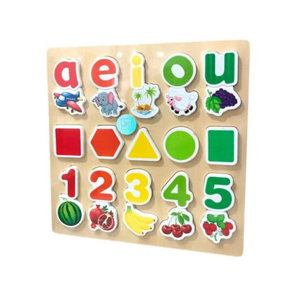 3in1 Wooden Montessori Educational Board & Pen