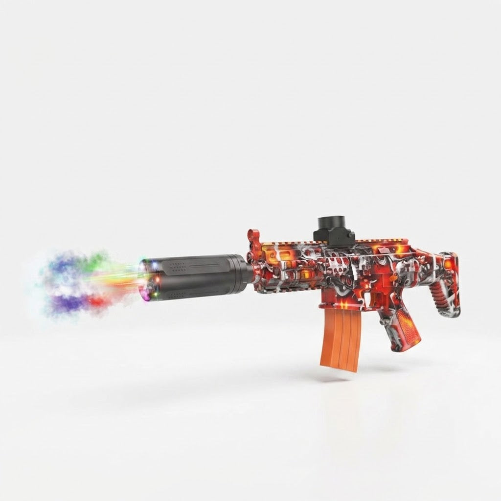 7.4V Electric SCAR Gel Blaster Shooting Gun & Smoke Muffler