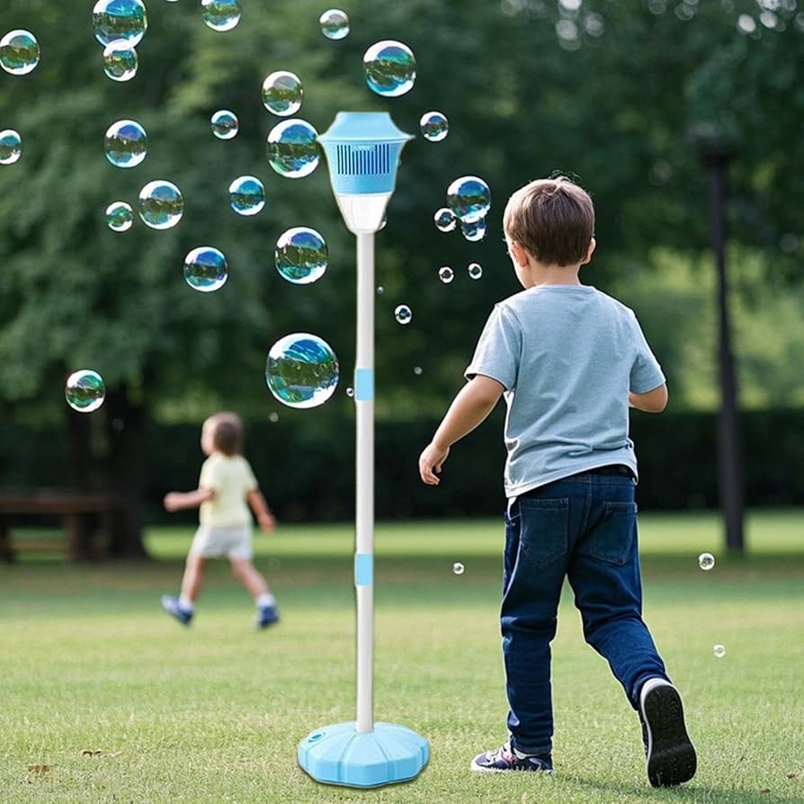 Battery Operated Street Lamp Colorful Bubble Machine