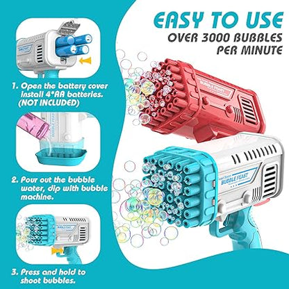 Electric Bazooka Colorful Bubble Gun Machine