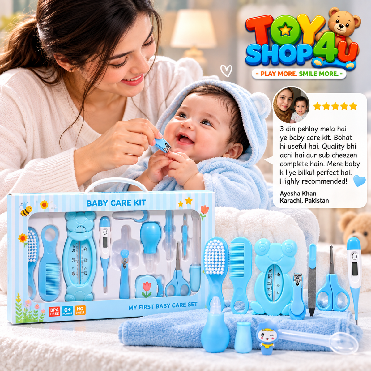 13-Piece Baby Personal Care Kit – Complete Grooming & Health Set for Newborns