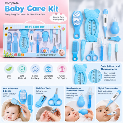 13-Piece Baby Personal Care Kit – Complete Grooming & Health Set for Newborns