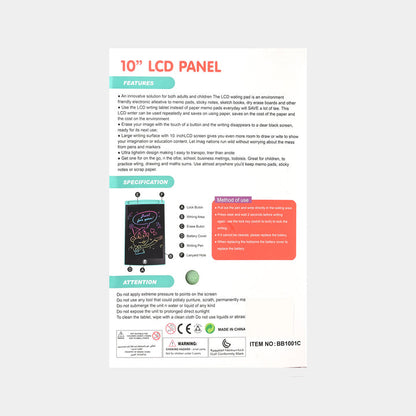 10-Inch Colorful LCD Writing & Drawing Tablet