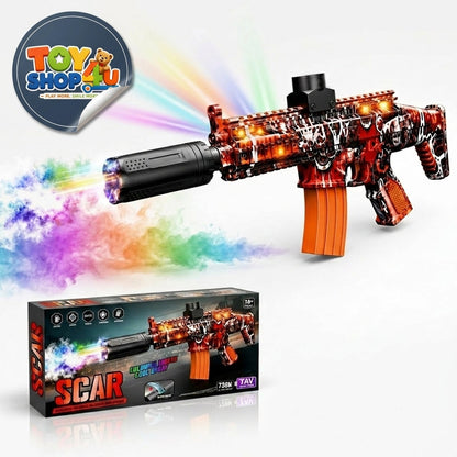 7.4V Electric SCAR Gel Blaster Shooting Gun & Smoke Muffler