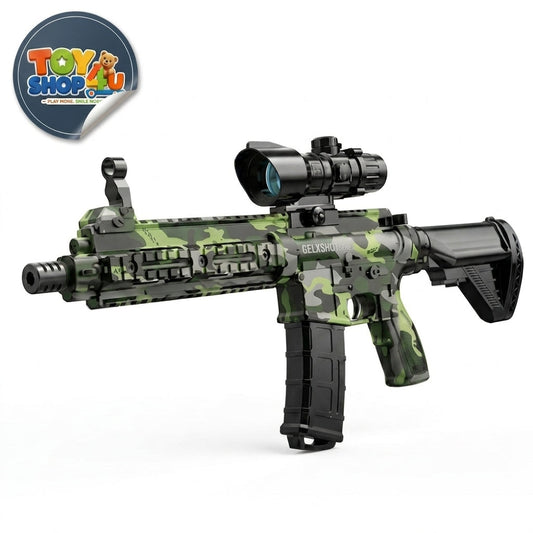 7.4V Electric M416 Gel Blaster Shooting Gun - Smoke Muffler