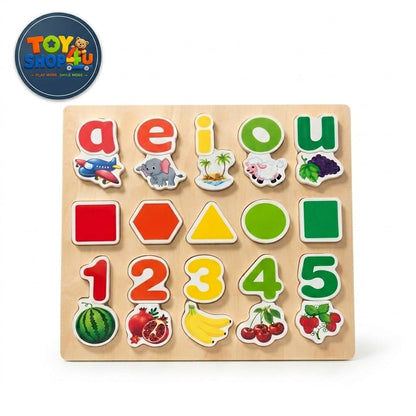 3in1 Wooden Montessori Educational Board & Pen