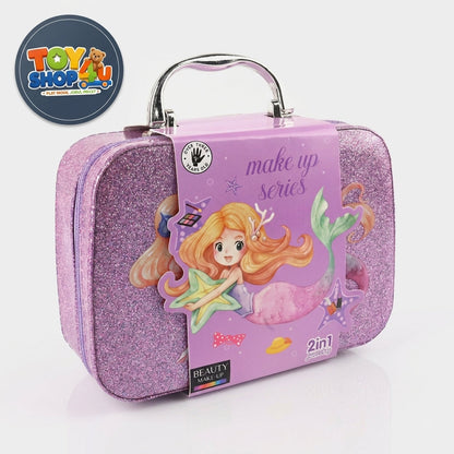 Mermaid 2in1 Kids Pretend Beauty Makeup Bag Set