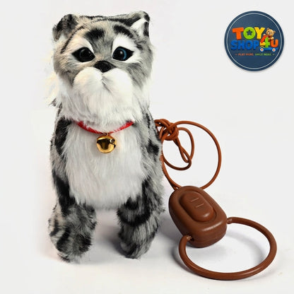 Cute Walking Cat with Remote Control Leash Sound