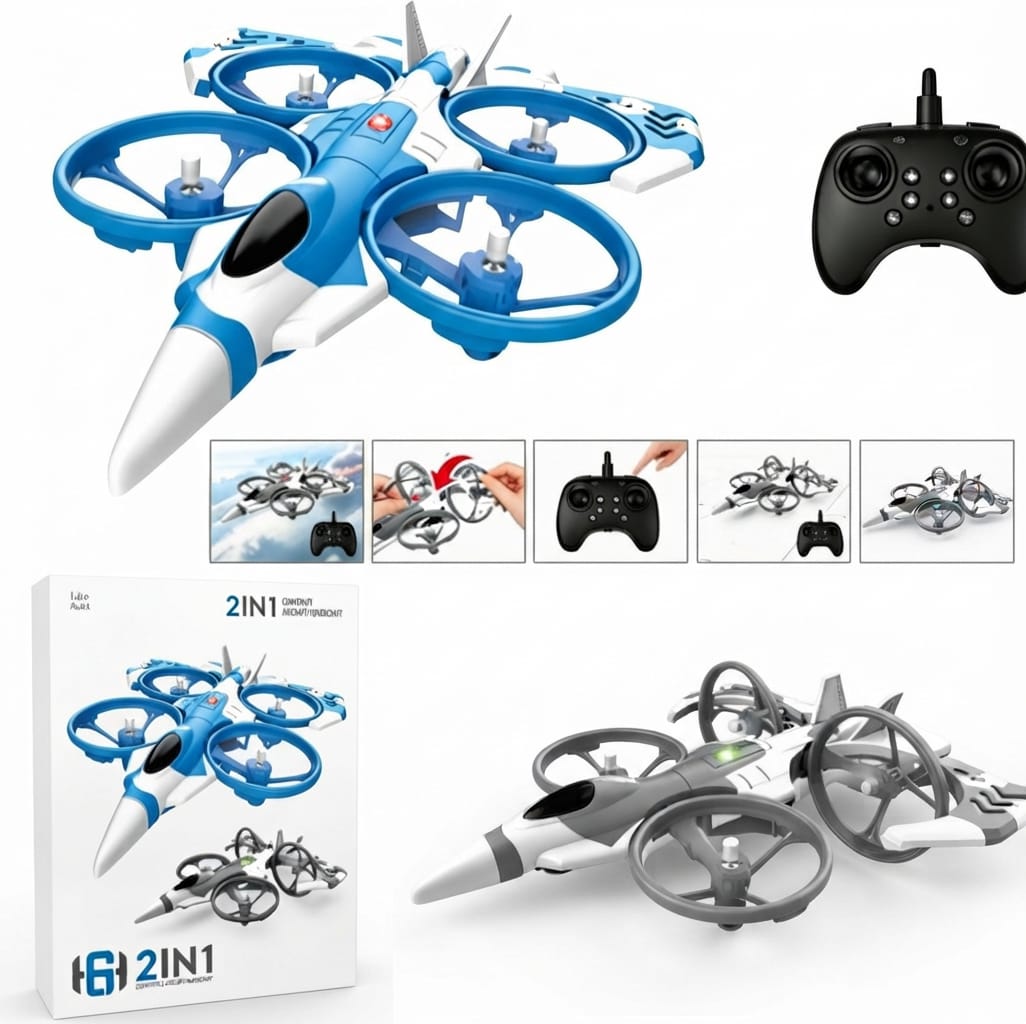 Pro 2-in-1 RC Air & Land Flying Fighter Jet