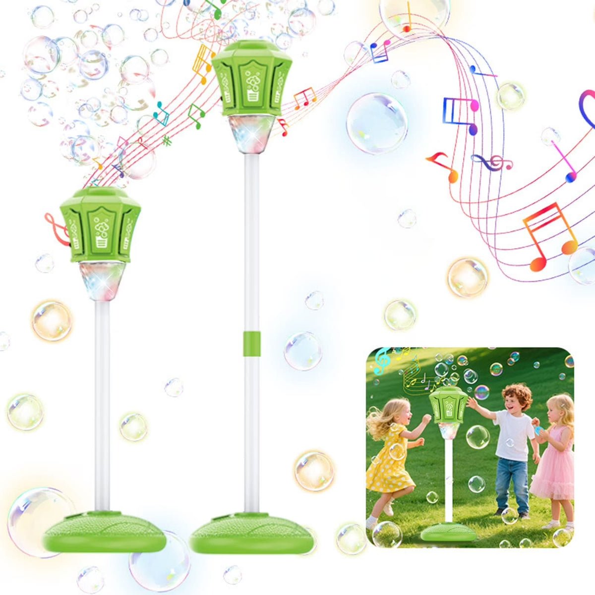 Battery Operated Street Lamp Colorful Bubble Machine