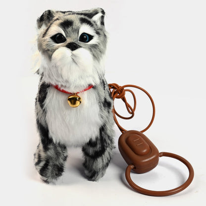 Cute Walking Cat with Remote Control Leash Sound